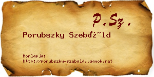 Porubszky Szebáld névjegykártya